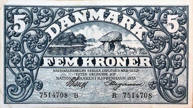 Få en original 5-kroneseddel fra Heilmann II (1931-1936)