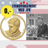 Officiel erindringsmønt for John F. Kennedy