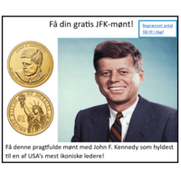 Officiel erindringsmønt for John F. Kennedy