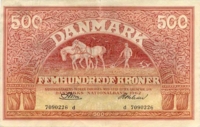 500-kroneseddel fra 1944-1962 (Rød Plovmand)